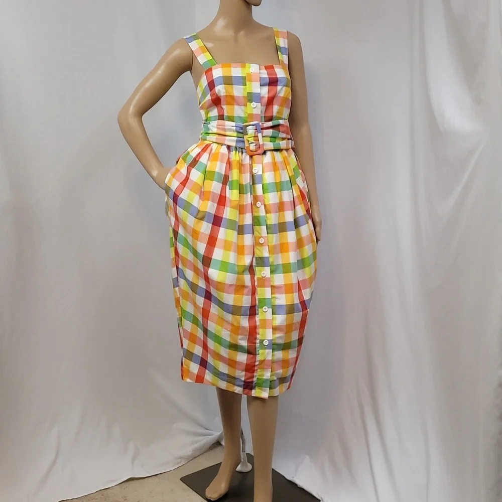 Christopher John Rogers  for Target Plaid Wide Strap Dress - Picture 10 of 16